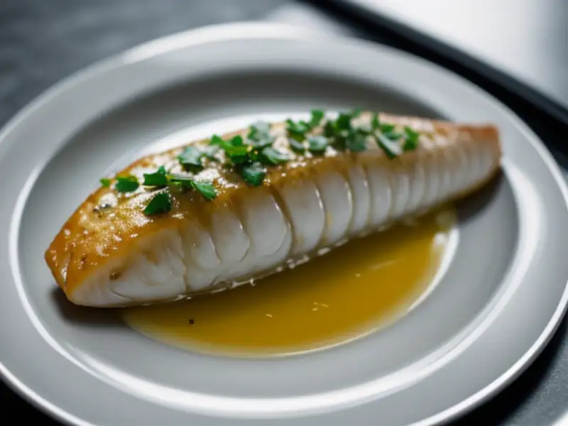 Filet de poisson dans une feuille d'argent