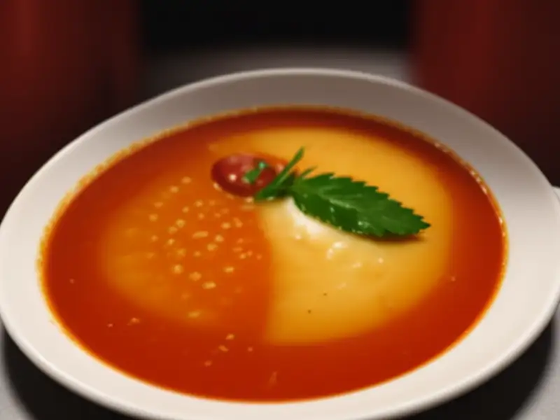 Cherry-flavored fish soup