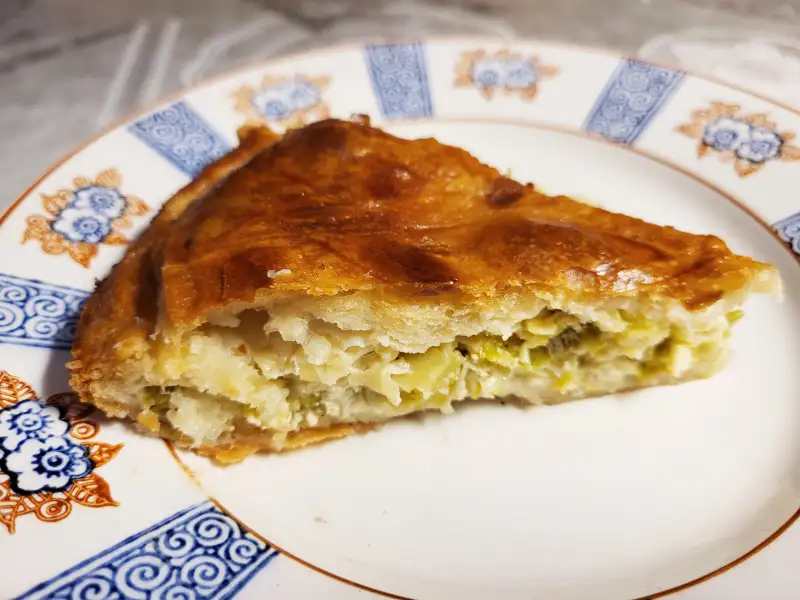 Flamiche, eine traditionelle, herzhafte Tarte aus der Region Normandie