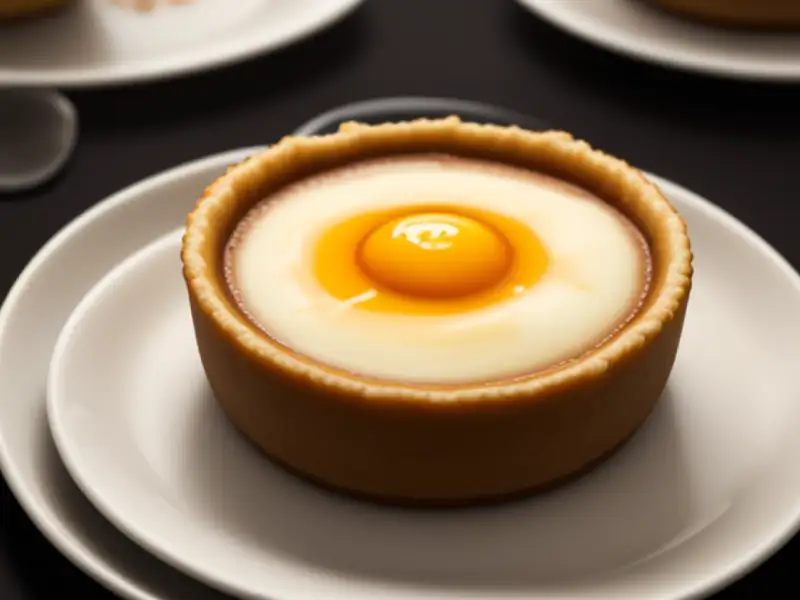 Flan de café e caramelo em banho-maria