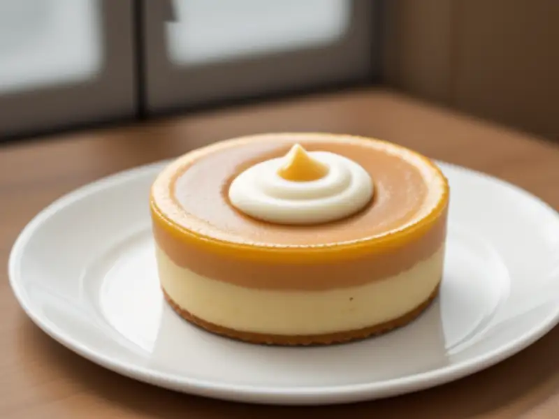 Biscuit and caramel flan