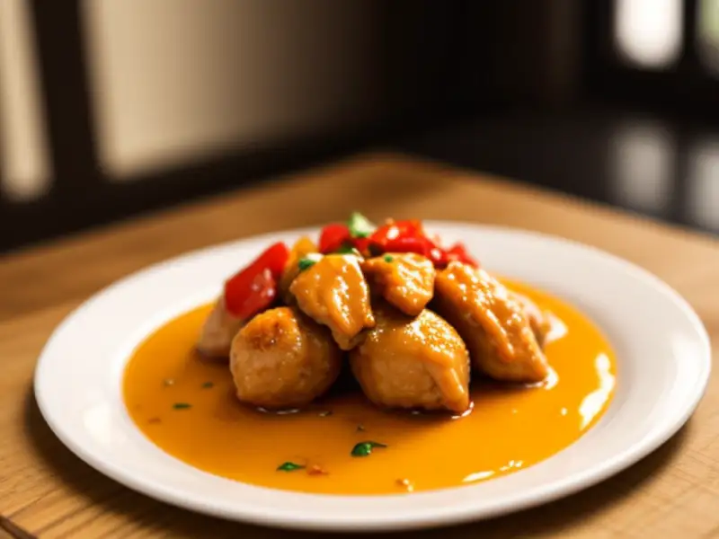 Frango africano com pasta de amendoim
