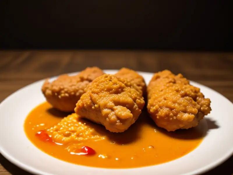 Frango frito com pimentas kondattam de Kerala