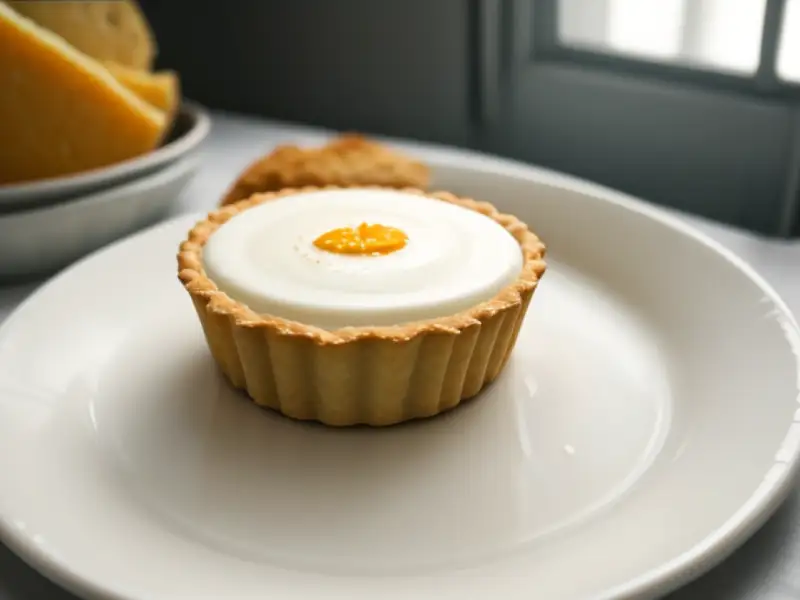 Fresh cheese and orange tart