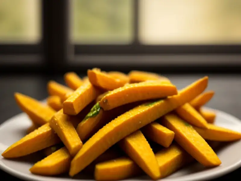 frites gemaakt van zoete aardappelen