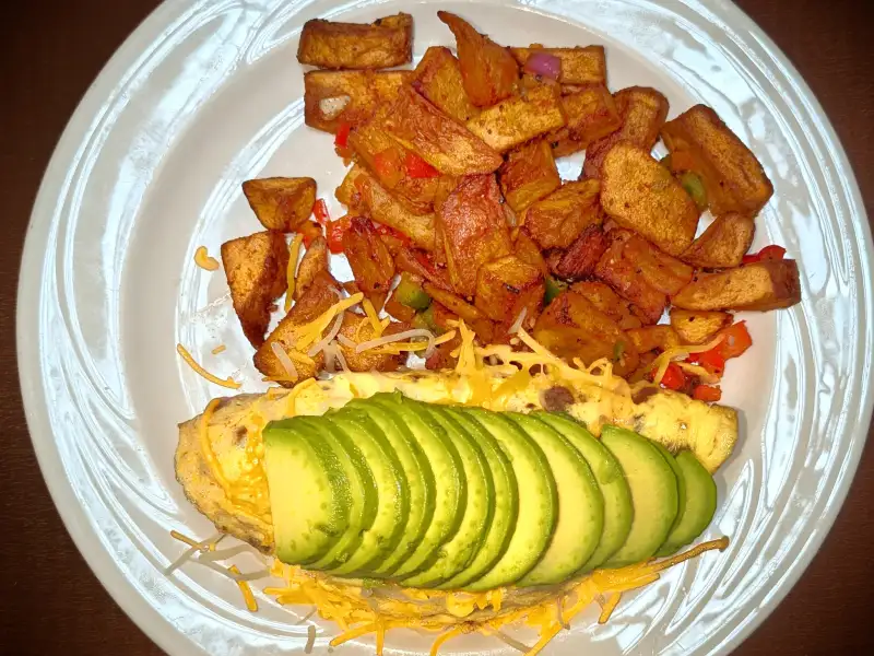 Frittata con pancetta e formaggio