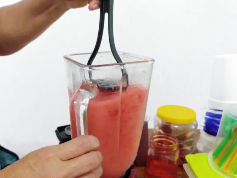 Fruit smoothie with ice