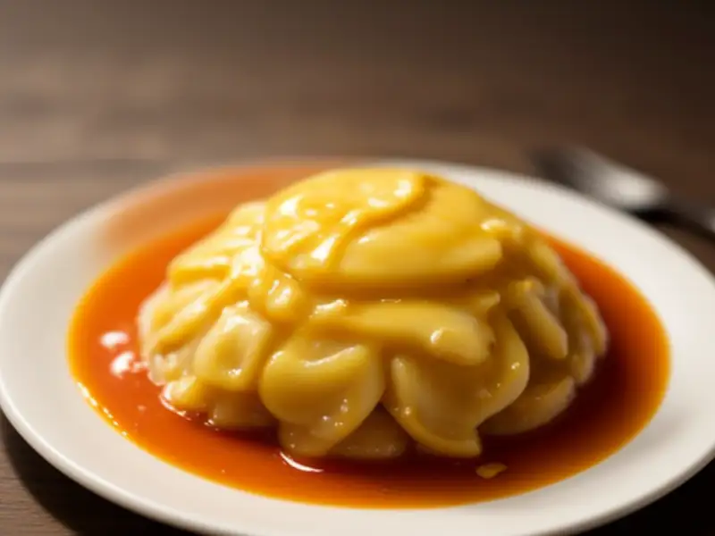 Fufu com molho claro