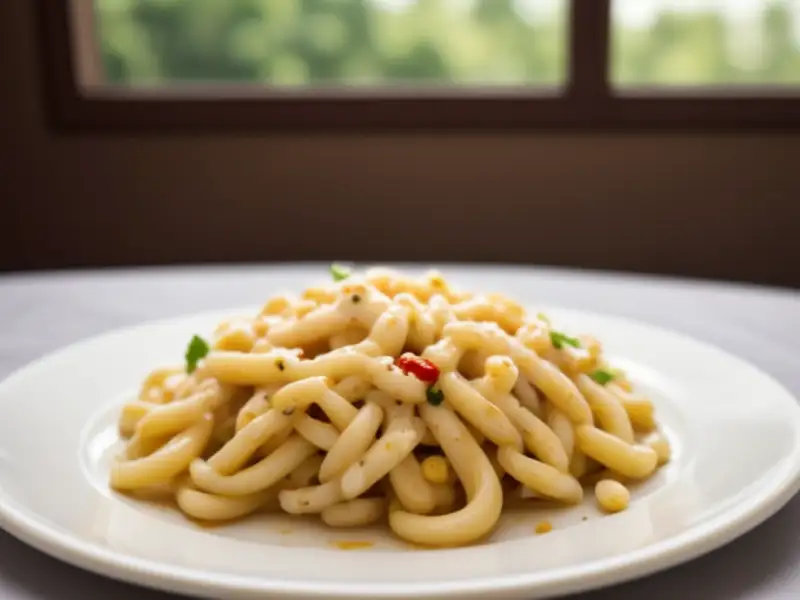 Fusilli mit Zitronen- und Knoblauch-Sauce