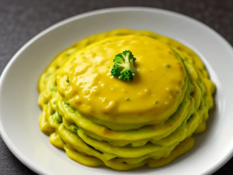 Gallette di cavolfiore e broccoli, con salsa al curry