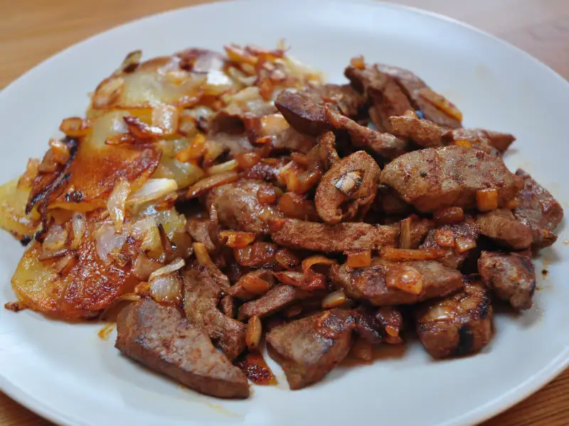 Entenleber mit Zwiebeln