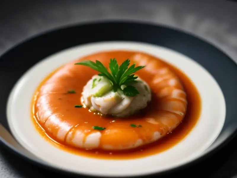 Gaspacho manchego com frutos do mar