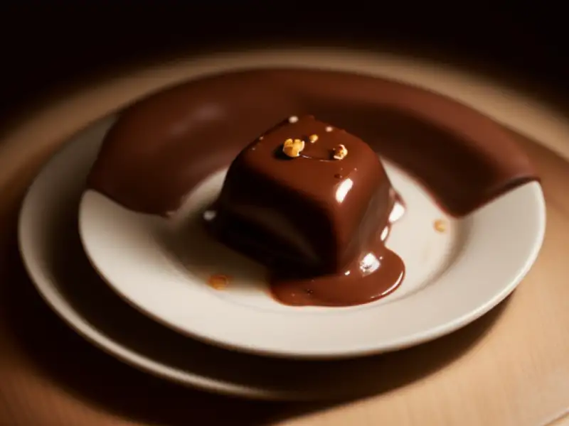 Bolo de chocolate assado em baixa temperatura