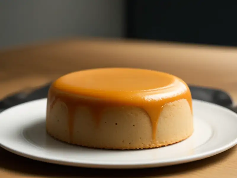 Bolo de semolina com amêndoas, embebido em calda de limão