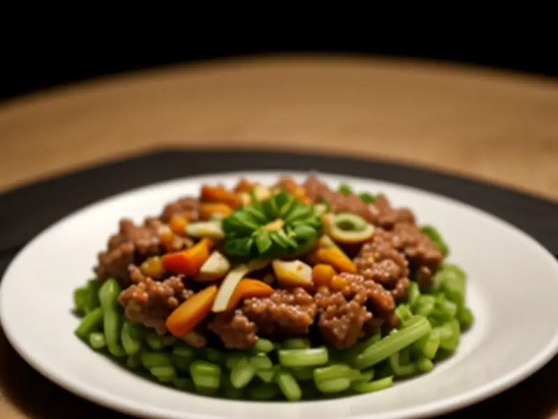 Gebratener Reis mit Chili und Koriander
