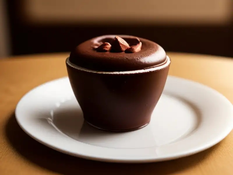 Geglaceerde chocolademousse