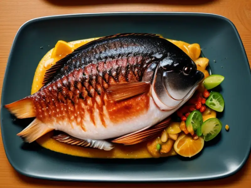 Gegrilde vis met korreef