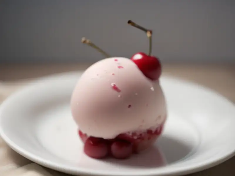 Gelato alla ciliegia senza zucchero aggiunto