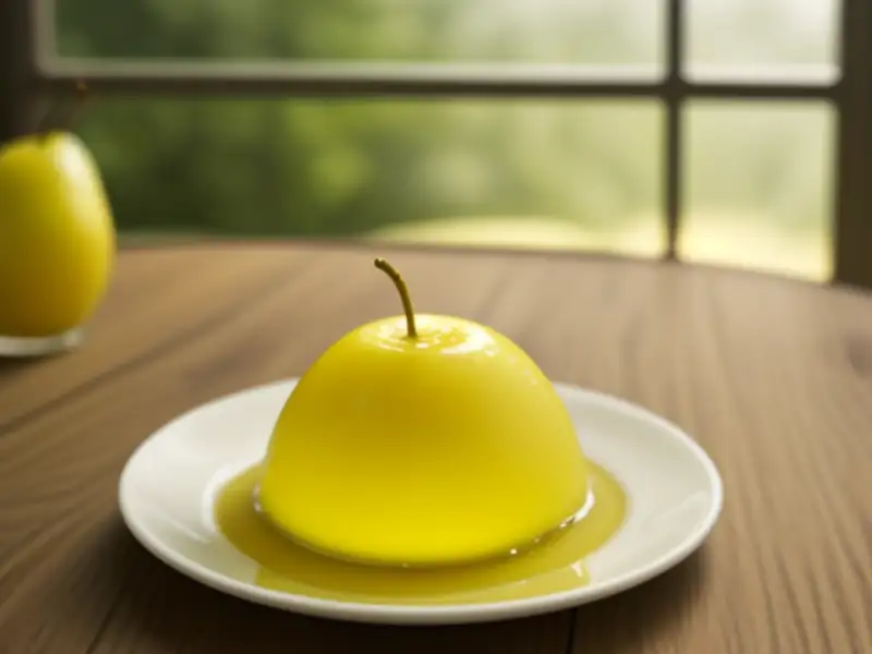 Gelatina de pera e guaraná