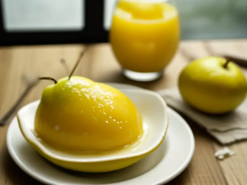 Geleia de pêssego e melão com rum branco