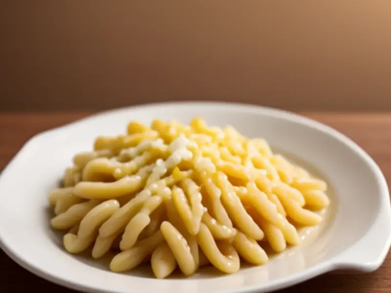 Pasta in de vorm van schelpjes, met een saus naar keuze