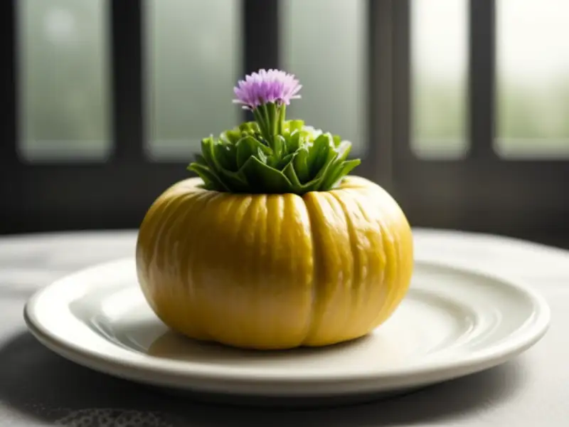 Gevulde courgettes, gekookt in stoom