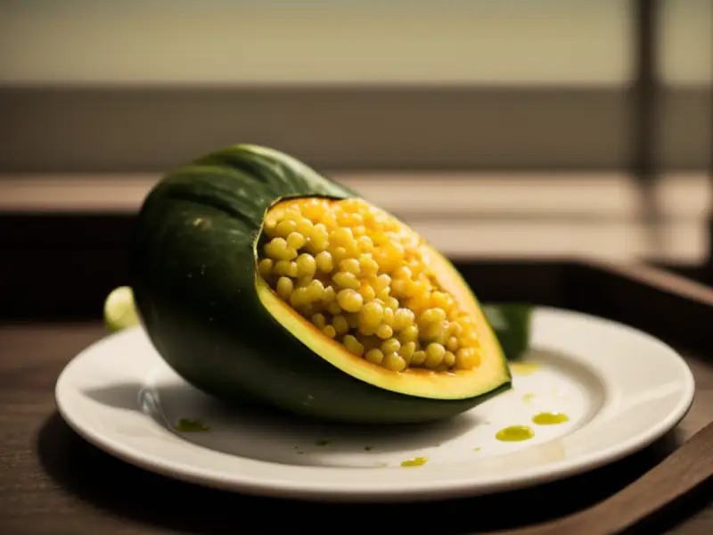 Gevulde courgette met een marinade
