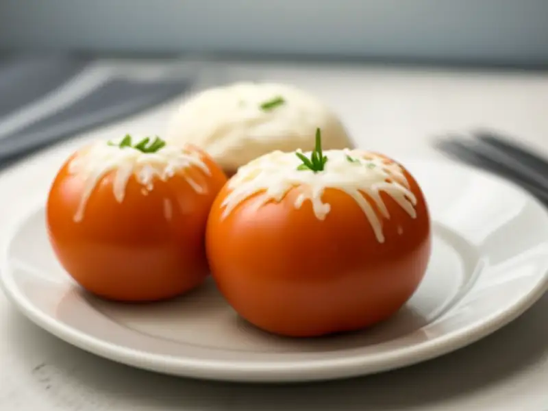 Tomaten gevuld met kaas
