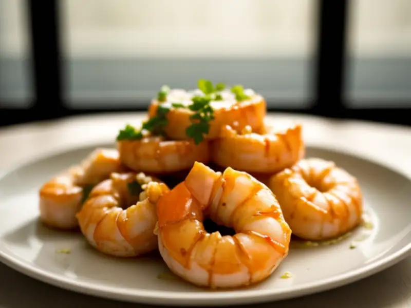 Golda chingri roast, curry bengali de camarões grandes com iogurte
