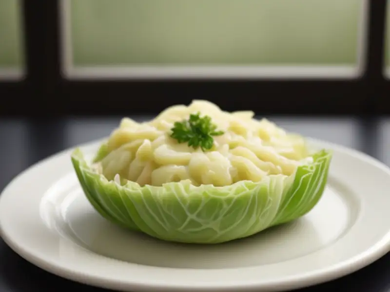 Gratin of cabbage with walnuts