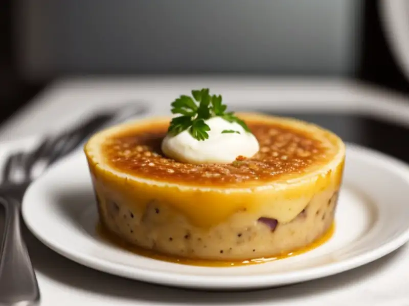 Gratin z brzoskwiń z serem z mleka owczego
