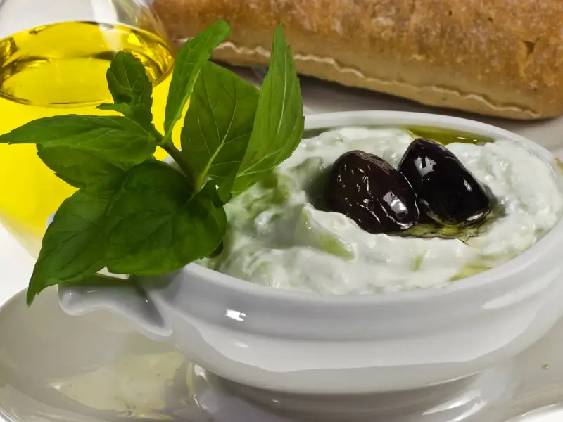 Cucumber and garlic tzatziki