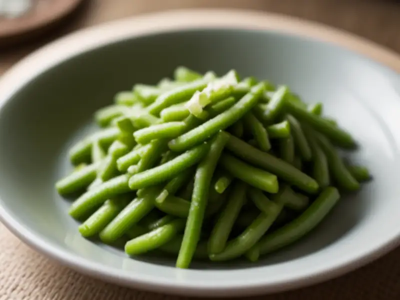 Green bean and coconut salad