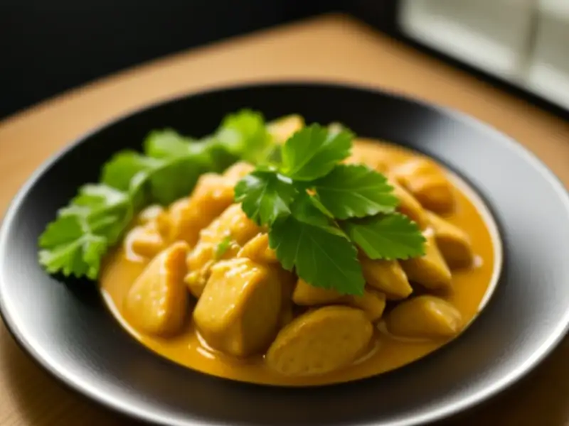 Gulai padeh ayam: frango picante no leite de coco