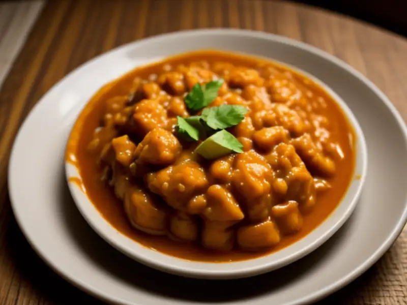 Gulai parsangka de cabra com coco