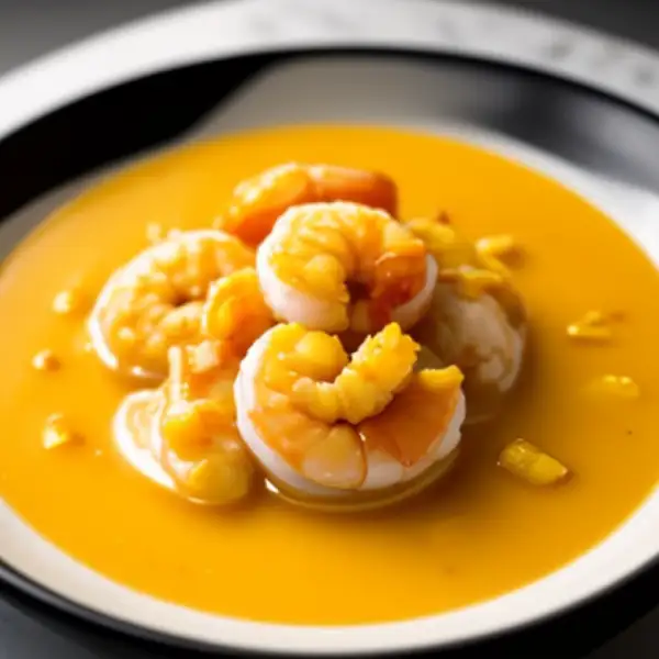 Gulai taboh: krewetki, kukurydza i mleko kokosowe
