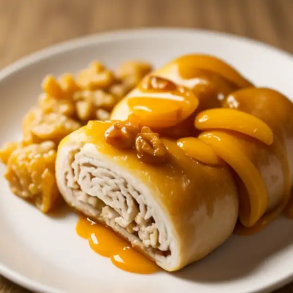 Hähnchenrolle mit getrockneten Aprikosen und Nüssen