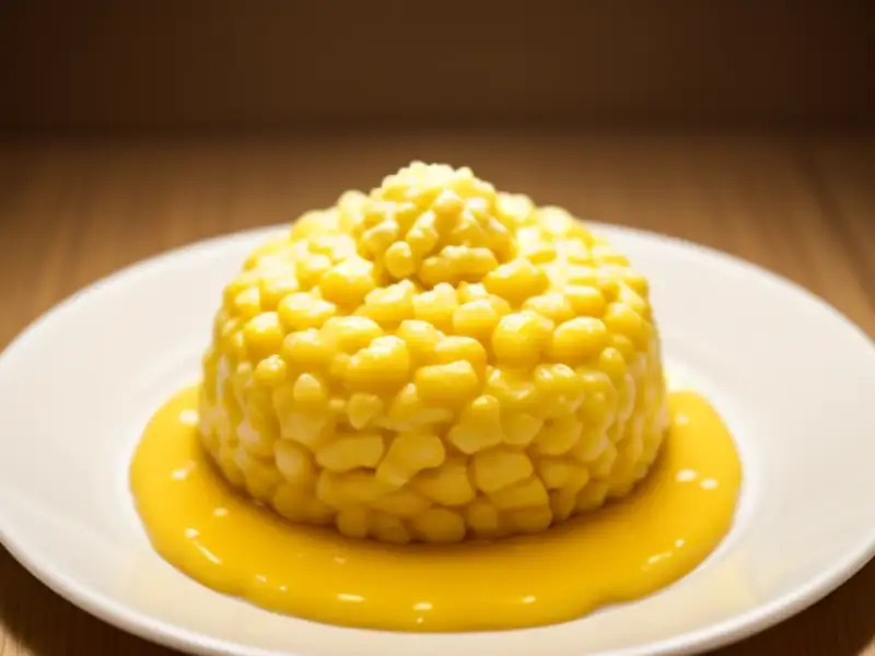 Halva de semolina com manteiga e passas
