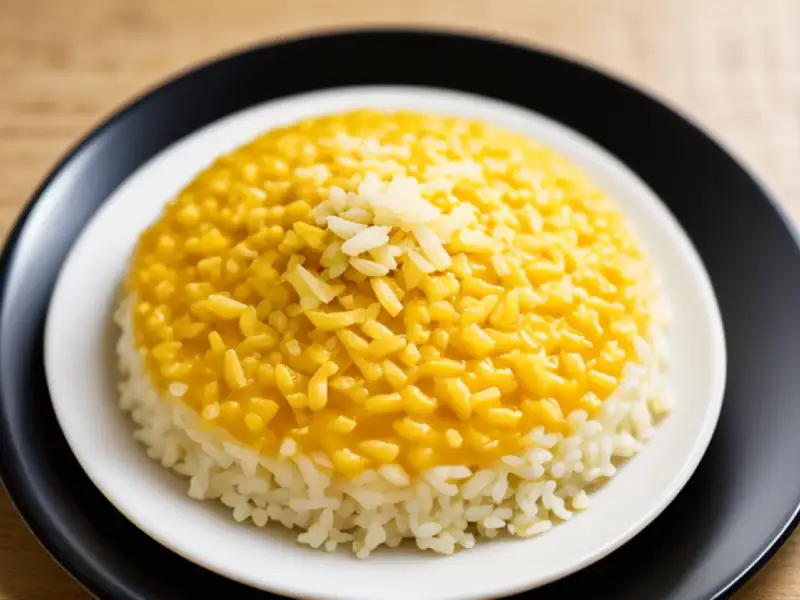 Halwa de coco e arroz cru