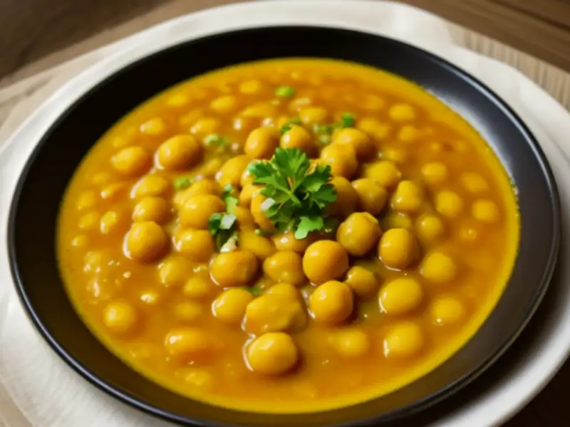 Hamin vegetariano com grão-de-bico e feijão