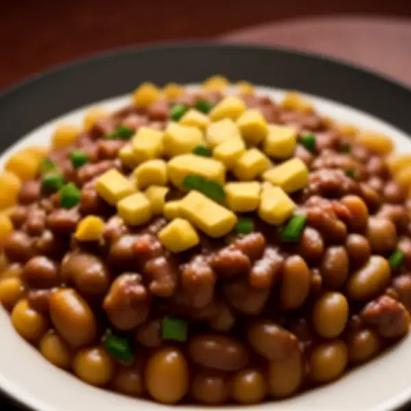 Haricots au bœuf haché, façon ranch