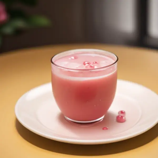 Hausgemachter Rosensaft mit Zitronensirup