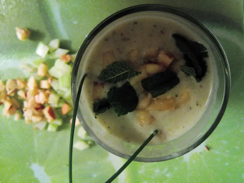 Homemade gazpacho, very refreshing