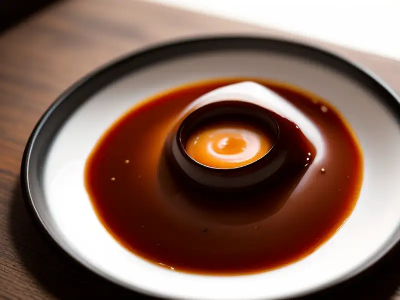 Bruine saus, in de stijl van HP, met tomaat en kruiden.