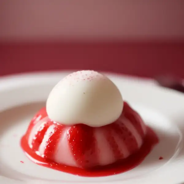 Aardbeien- en rode wijn sorbet