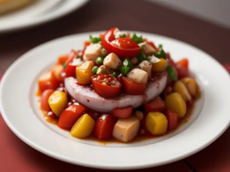 Insalata di clupea harengus speziata