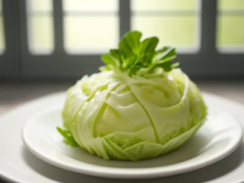 Insalata fresca con cubetti di ghiaccio
