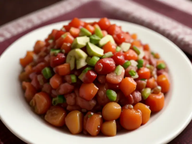 Insalata azerbaidjanaise con fagioli rossi