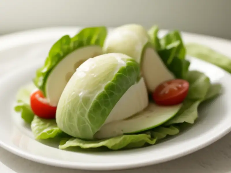 Insalata di lattuga, avocado e mozzarella