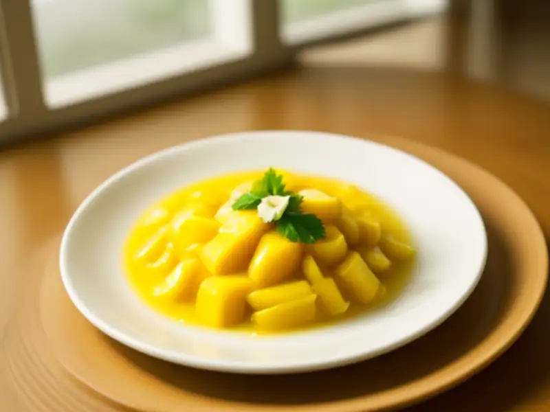 Insalata di mango con zenzero e semi di senape